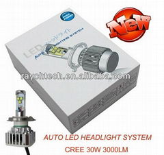 3000LM 30W Car Cree LED Headlight, LED Headlights h7 h4 h11 9005 9006