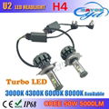 2016 super bright 60w 6000lm U2 canbus mini led lamp H4 H13 9004 9007 for car  1