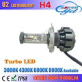 2016 super bright 60w 6000lm U2 canbus mini led lamp H4 H13 9004 9007 for car  5