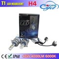 T1 canbus led lamp 40w 4000lm H4 H13 9004 9007 1
