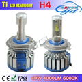 T1 canbus led lamp 40w 4000lm H4 H13 9004 9007 4