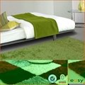 office use modern easy clean soft 300D 100% polyester shaggy rugs  3