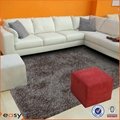 office use modern easy clean soft 300D 100% polyester shaggy rugs  4