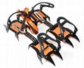 Ten teeth technology-based full- strapped climbing crampons