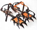 Twelve tooth technology-based full- strapped climbing crampons 1