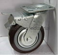 6 Inch Heavy Duty Double Brake PU Caster  1