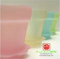 102mm / 4 inch indoor Frost clear color plastic flowerpot decorations 3