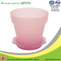 102mm / 4 inch indoor Frost clear color plastic flowerpot decorations