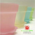 125mm / 5 inch indoor Frost clear color plastic flowerpot decorations 3
