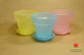 152mm / 6 inch indoor Transparent color plastic flower or Plant pot decorations 4