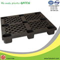 Recycled Plastic Nine-Feet Single Face Pallet black