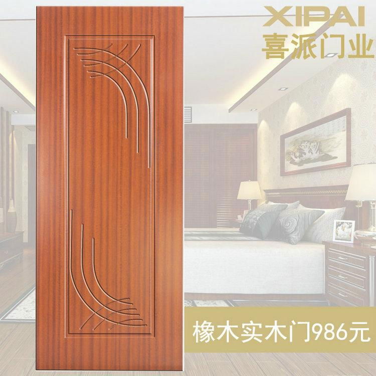 anti-fire handcraft wooden door fire-proof wooden door Solid wood composite door  2