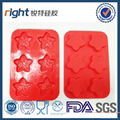 five star shape FDA & LFGB silicone ice