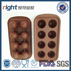 10 cavity round shape silicone chocolate