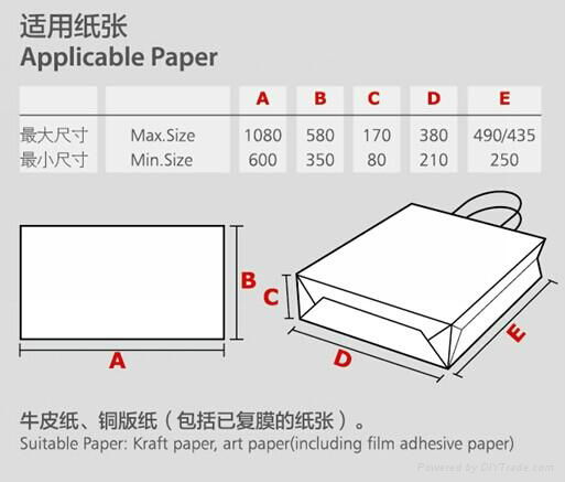 ZB1080S-430 Fully automatic sheet feeding paper bag making machine  3
