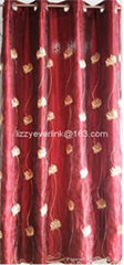 organza embroidered curtain