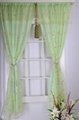 organza embroidered ready made curtain panel with fashion valance