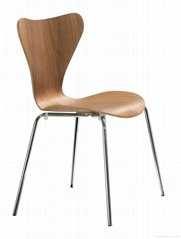 armless canteen high quality plywood chair
