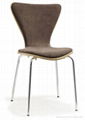 armless canteen high quality plywood chair with upholstery 1