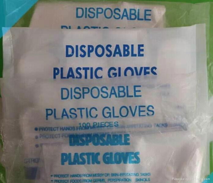 transparent plastic PE GLOVES 4