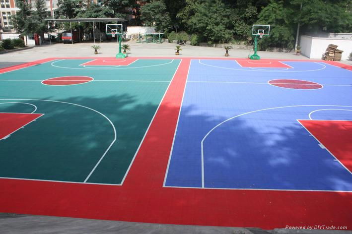 Outdoor Basketball Court Flooring Pp Interlocking Flooring Es2325