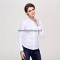Hot sale item! classic design ladies long sleeve slim fit shirt