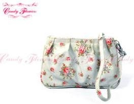 Fashion Mint Green Small Floral Zippered Coin Purse wallet for women