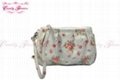 Fashion Mint Green Small Floral Zippered Coin Purse wallet for women 2