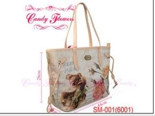Fashionable big size Digital Printed Bags Eco Friendly flower Handbags 2