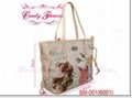 Fashionable big size Digital Printed Bags Eco Friendly flower Handbags 2