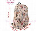 Fashion white Flower Print Backpack travelling rucksacks for women 3