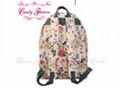 Fashion white Flower Print Backpack travelling rucksacks for women 2