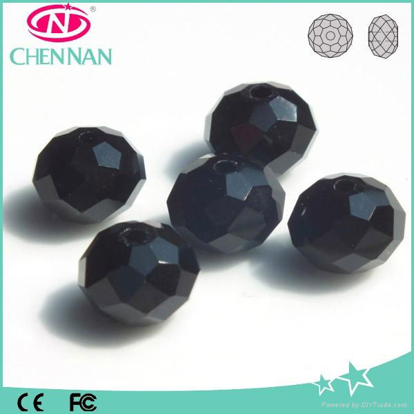 yiwu crystal beads, pujiang faceted rondelle glass beads factory 2