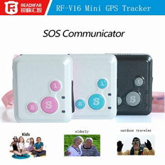 RFV16 NEW Real Time GSM Mini GPS Tracker GPRS Tracking SOS Communicator (RF-V16)