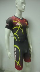 OEM sublimation roller skate wear polyester-spandex ski suit new design skatin