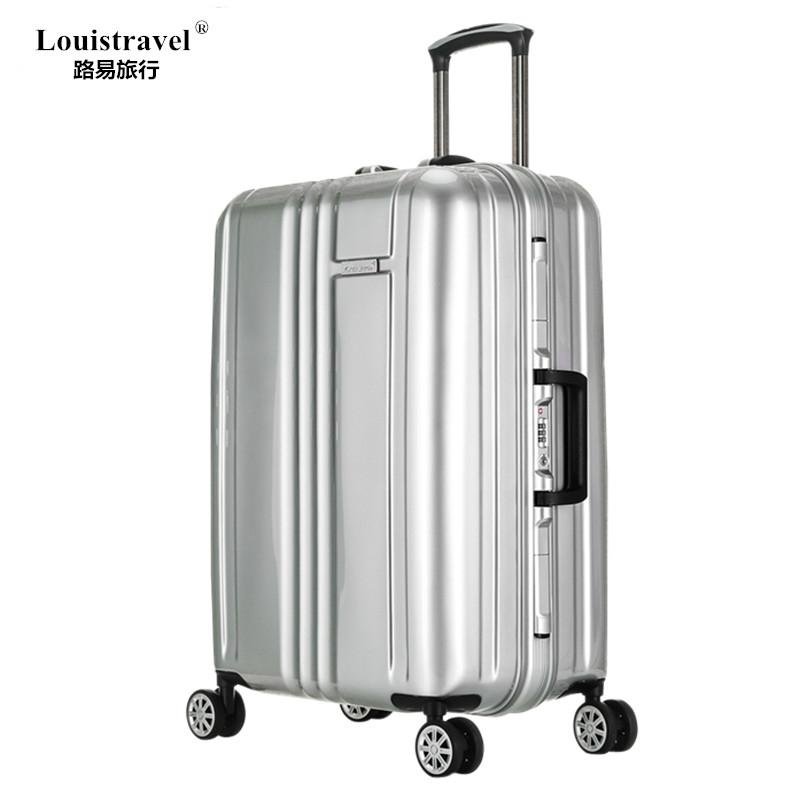 Louistravel拉杆箱萬向輪鋁框行李箱定做旅行箱批發 2