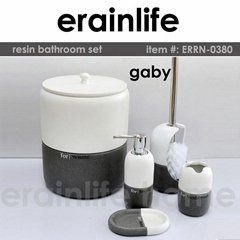 poly resin bathroom accessories collection