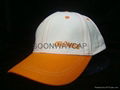 6 panel cotton baseball cap with strap metal buckcle closure