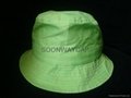 cheap cotton plain green bucket hat--USD0.88