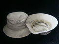 cotton canvas bucket hat with 2 stitching eyelets each side