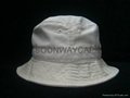 cotton canvas bucket hat with 2 stitching eyelets each side