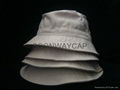 cotton canvas bucket hat with 2 stitching eyelets each side