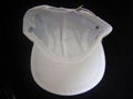 Top quality white Mcirofiber cap with metal eyelets