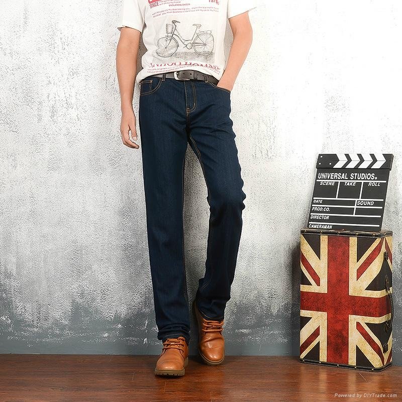 Male boys jeans skinny pants pencil pants thick male straight long trousers 5
