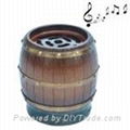 Wooden Bluetooth Speaker with Classic Beer Barrel Shape 