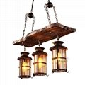Wood board Chandelier & pendant lights vintage hanging light