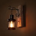 Natural shelf wall wood carved lamp wall mounted square light 2