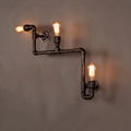 Industrial Lighting Iron Water Pipe Sconce Wall Light