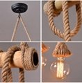 Creative Natural lights Bamboo Woven Pendant Lamp Restaurant rope chandelier 3