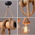 Creative Natural lights Bamboo Woven Pendant Lamp Restaurant rope chandelier